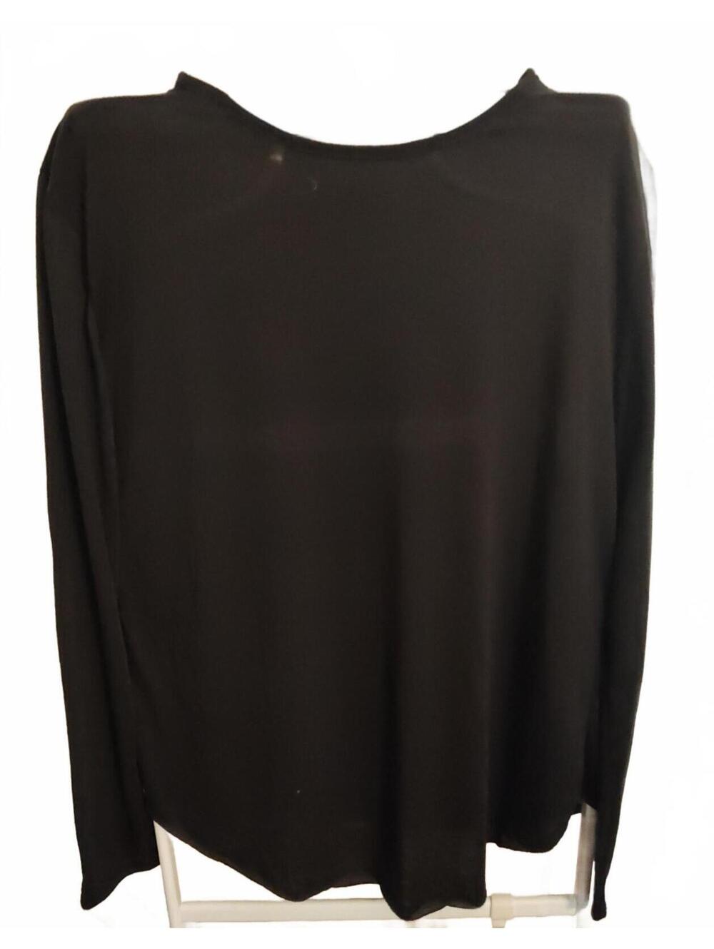 Unbranded sheer lightweight dress blouse - black - XL - EUC